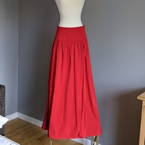 NWOT Vibrant Red Formal Wear Maxi Skirt